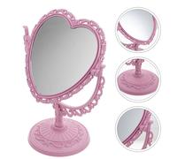 Pink Vanity Mirror Heart Shaped Specchio Da Scrivania Vintage Per Il Trucco
