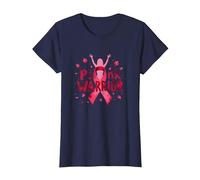 Pink Warrior Consapevolezza del Cancro al Seno Che dà Potere alle Donne Maglietta, Donna, Navy, XL