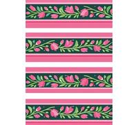 Pink White Floral - Lined Journal For Women & Men, Pretty 7" x 10" Notebook for Work & Note with 120 College Ruled Pages.