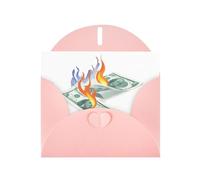 Pink WHJSHOP Burning Desire Prints, biglietto di auguri, carta perlescente di alta qualità, double face, effetto perlato, busta di carta perlata