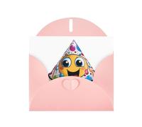 Pink WHJSHOP Caterpillar Birthday Hat Prints, biglietto di auguri, carta perlescente di alta qualità, double face, effetto perlato, busta di carta perlata