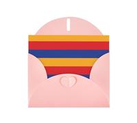 Pink WHJSHOP Flag of Armenia Prints, biglietto di auguri, carta perlescente di alta qualità, double face, effetto perlato, busta in carta perlata