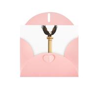 Pink YYHWHJDE Aquila su un pilastro stampa biglietto di auguri 15,2 x 10,2 cm, design unico e alla moda per varie occasioni