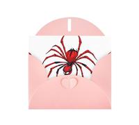 Pink YYHWHJDE - Biglietto di auguri con stampa di diavolo ragno rosso, per Natale, compleanno, San Valentino, anniversario di matrimonio e feste