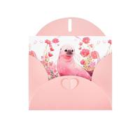 Pink YYHWHJDE - Biglietto di auguri con stampa di leone marino, 15 x 10 cm, design unico e alla moda per varie occasioni