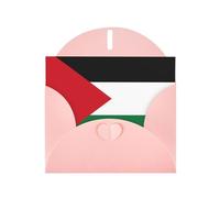 Pink YYHWHJDE Flag of the State of Palestine Picture biglietto di auguri 15,2 x 10,2 cm con effetto perlato su entrambi i lati e inchiostro ecologico
