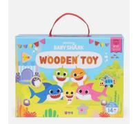 Pinkfong Baby Shark Blocco Legno Gioco Giocattolo 14 Pezzi e Borsa Set per Ba...