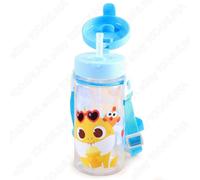 Pinkfong Baby Shark Blue Borraccia a prova di perdite Cinghia di paglia per b...