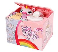 Pinkgarden Automatico Elettrico Unicorno Salvadanai per bambini, Regali per bambini Giocattoli per bambini, regalo di compleanno