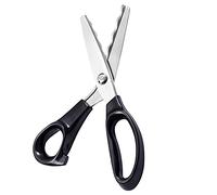 Pinking Shears, professionale in acciaio INOX con manico da sartoria cucito artigianale comoda impugnatura seghettata smerlato forbici per tessuto, da sartoria, cucito Arts Craft Tailor Scalloped 18mm
