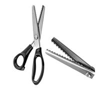 Pinking Shears, professionale in acciaio INOX con manico da sartoria cucito artigianale comoda impugnatura seghettata smerlato forbici per tessuto, da sartoria, cucito Arts Craft Tailor Scalloped 7mm