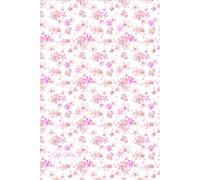 Pinkish Purple Floral Pattern Notebook: Aesthetic Cute Flower Pattern Journal, 6 x 9 Inches, 120 Pages, Lined Diary with Personal Profile Page and Date Headers