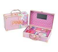PINKIT Make Up Travel Case, 1 Valigetta con Specchio e Set di Trucchi per Bambini