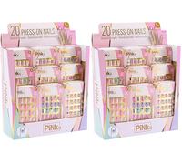 PINKIT Press On Nails, 1 Confezione di Unghie (Confezione da 2)