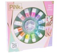 PINKIT Rainbow Nails, 1 Set per Decorare le Unghie per Bambini