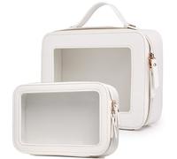Pinkmik Borsa da trucco trasparente Custodia da viaggio trasparente per cosmetici e articoli da toeletta Borsa da donna per pennelli e borsa da a