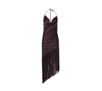 PINKO - Abito asimmetrico in raso con frange - - Dresses - Donna - Marrone - S