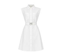 PINKO - Abito Camicia in Cotone a Costine - - Dresses - Donna - Bianco - S