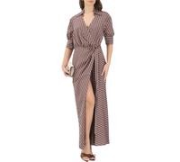 Pinko abito chemisier lungo a righe Alexandra marrone