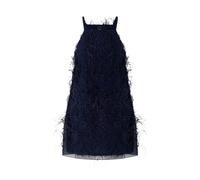 PINKO - Abito Corto Ricamato con Piume e Perle - - Dresses - Donna - Blu - M