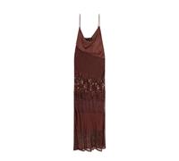 PINKO - Abito Marrone Drappeggio Ricamo Paillettes - - Dresses - Donna - Marrone - S