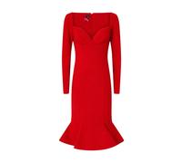PINKO - Abito midi a tubino con rouches in raso - - Dresses - Donna - Rosso - M