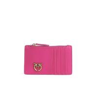 Pinko Airone CARDHOLDER Vitello Seta, Accessori Portacarte da Viaggio Donna, N17Q_Pink Antique Gold, U