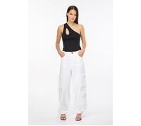 PINKO Ajaccio Trousers Brilliant White Taglia: 40 | Pantaloni cargo Outlet | Donna | Bianco