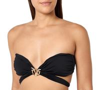 Pinko Amaryllis Top Bikini Tecno Jersey con Anella Uccellini, Parte Superiore del Bikini Donna, Z99_Nero Limousine, L
