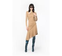 PINKO Babar Abito Jersey Crepe Mat Dark Latte Taglia: L | Abiti Midi Outlet | Donna