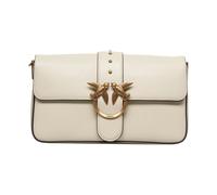 Pinko Love One Classic Slouchy Borsa a spalla bianco, pelle di vacchetta finemente grana, donna