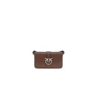 PINKO, ,Bags ,Donna ,Marrone ,ONE SIZE Portafoglio Bi-Fold in Vera Pelle con Scomparti per Carte