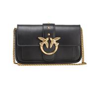 Pinko Love One Pocket C Vitello Seta, Borsa Donna, Z99q_nero-antique Gold, Taglia unica