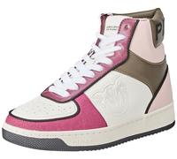 Pinko Baltimore Sneaker Recycled PU, Scarpe da Ginnastica Donna, ZRN_Multi.Bianco/Bordeaux/Rosa, 36 EU
