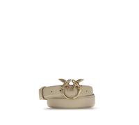 PINKO Beige Calf Leather Bos Taurus Belt - S