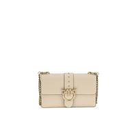 PINKO Beige Calf Leather Bos Taurus Shoulder Bag