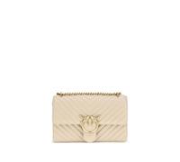 PINKO Beige Calf Leather Bos Taurus Shoulder Bag