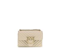 PINKO Beige Calf Leather Bos Taurus Shoulder Bag