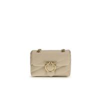 PINKO Beige Calf Leather Bos Taurus Shoulder Bag