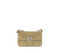 PINKO Beige Calf Leather Bos Taurus Shoulder Bag