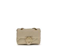PINKO Beige Calf Leather Bos Taurus Shoulder Bag
