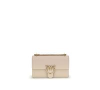 PINKO Beige Calf Leather Bos Taurus Shoulder Bag