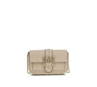 PINKO Beige Calf Leather Bos Taurus Shoulder Bag