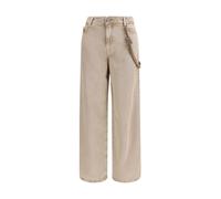 PINKO Beige Cotton Relaxed Fit Jeans - 27
