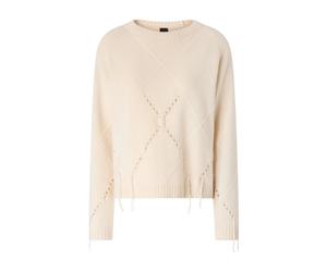 PINKO - Berna Pull Argyle Traforato - - Knitwear - Donna - Beige - M