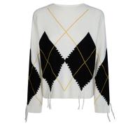 PINKO - Berna Pull Argyle Traforato - - Knitwear - Donna - Bianco - S