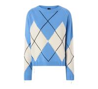 PINKO - Berna Pull Argyle Traforato - - Knitwear - Donna - Blu - S