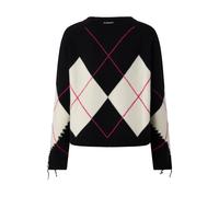 PINKO - Berna Pull Argyle Traforato - - Knitwear - Donna - Nero - XS