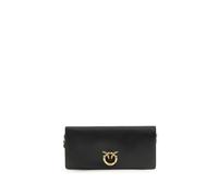PINKO Black Calf Leather Bos Taurus Clutch Bag