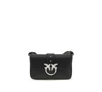 PINKO Black Calf Leather Bos Taurus Shoulder Bag